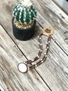 Bronzed Bead & Ivory Stone Necklace