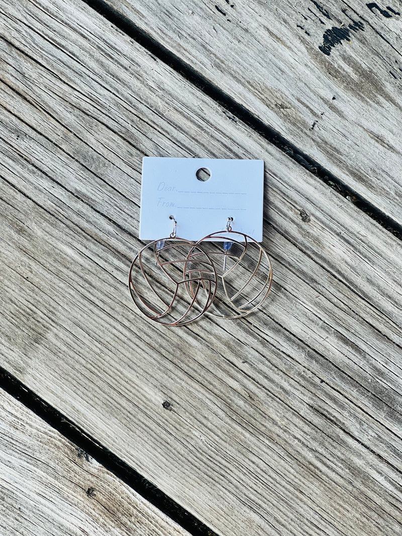 Wire VBall Earrings