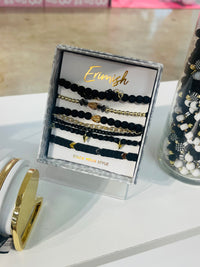 Erimish | Blacklist Bauble Box Black Bracelet Set