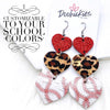 3" Custom Baseball Love Waterfall Drops -Sports Earrings