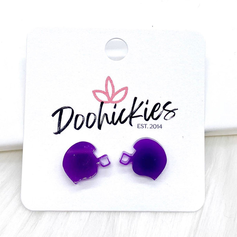 Acrylic Helmet Studs -Sports Earrings