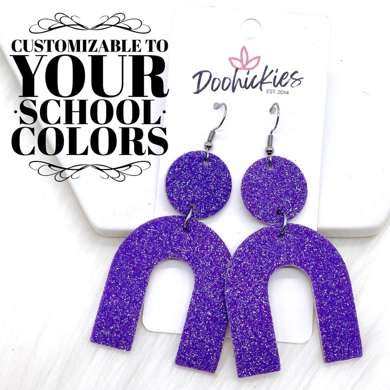 2.5" Spirit Glitter Rainbow Corkies -Earrings