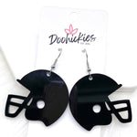 1.5" Custom Solid Acrylic Spirit Helmets -Sports Earrings