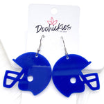 1.5" Custom Solid Acrylic Spirit Helmets -Sports Earrings