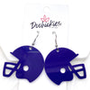 1.5" Custom Solid Acrylic Spirit Helmets -Sports Earrings