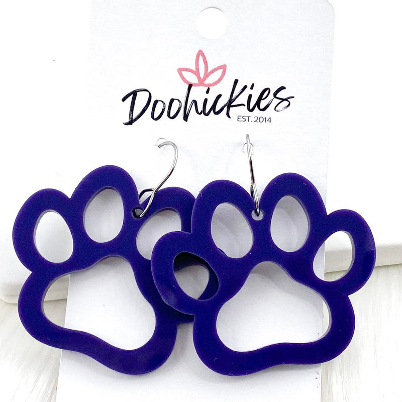 2" Custom Acrylic Cutout Paws -Spirit Earrings