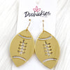 2" Shiny Football Acrylic Dangles -Sports Earrings