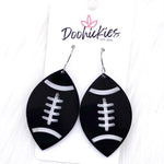 2" Shiny Football Acrylic Dangles -Sports Earrings