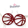 1.5" Shiny Basketballs -Sports Earrings