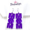 2" Shiny Basketball Mom -Sports Earrings