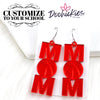 2" Shiny Basketball Mom -Sports Earrings