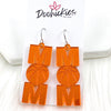 2" Shiny Basketball Mom -Sports Earrings