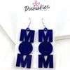 2" Shiny Basketball Mom -Sports Earrings