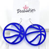 1.5" Shiny Basketballs -Sports Earrings