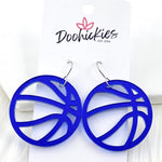 1.5" Shiny Basketballs -Sports Earrings