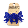 1.5" Glitter School Spirit Bow Dangles - Custom Spirit Earrings