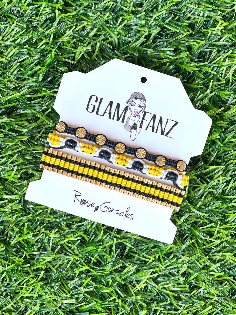 Black & Gold GameDay Tori/Jess/Kendel Bracelet Set