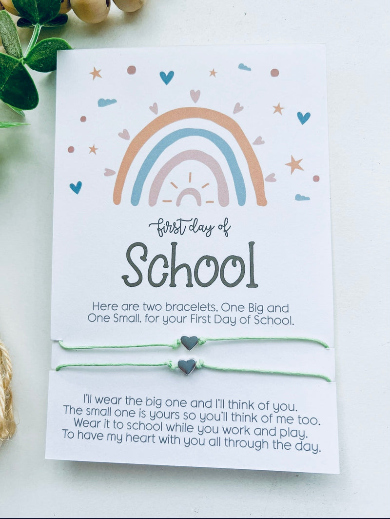 Boho Rainbow Back to School Wish Bracelet Mommy & Me