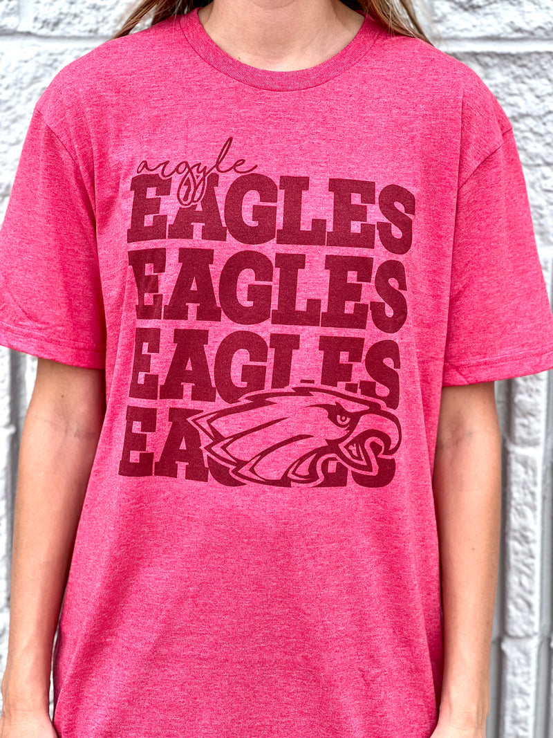 Eagles Red Tone on Tone Tee