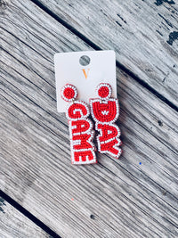 Game Day Beaded Earrings