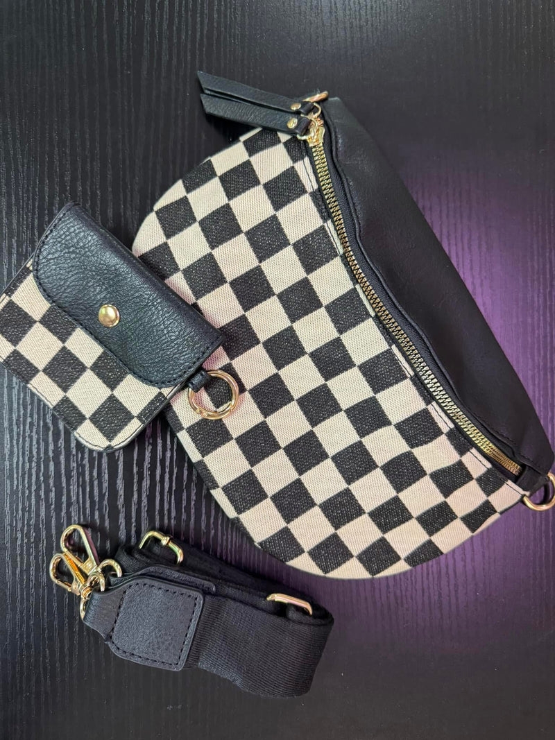 Checkmate Crossbody Bum Bag w/Coin Purse