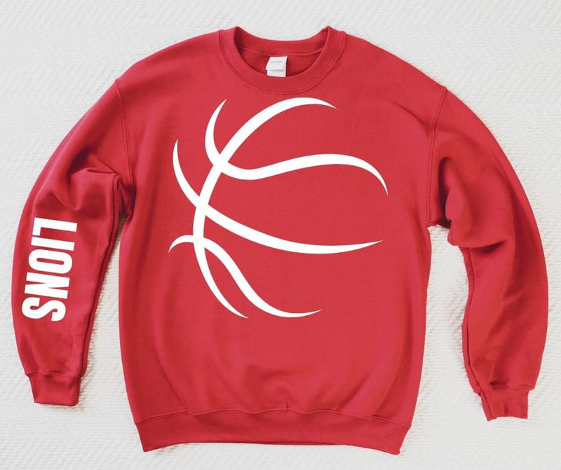 Lions Basketball Outline Sweatshirt