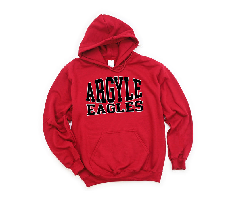 Argyle Eagles Stretch Font Hoodie