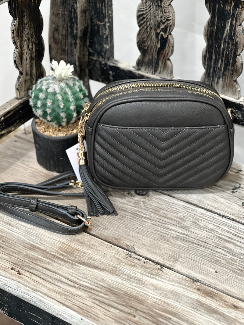 Justice Charcoal Crossbody