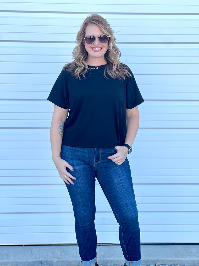 Tiffany Black Basic Top