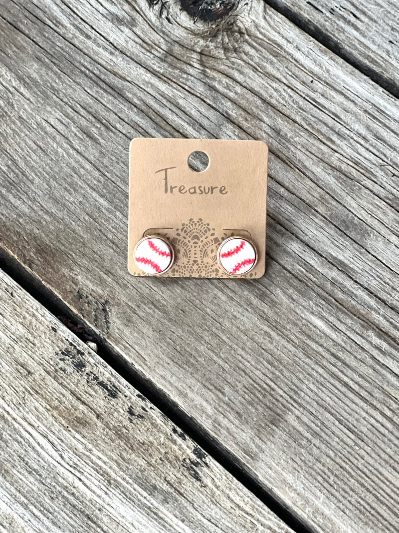 Druzy Baseball Studs