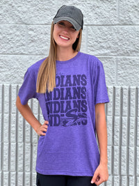 Indians Purple Tone on Tone Tee