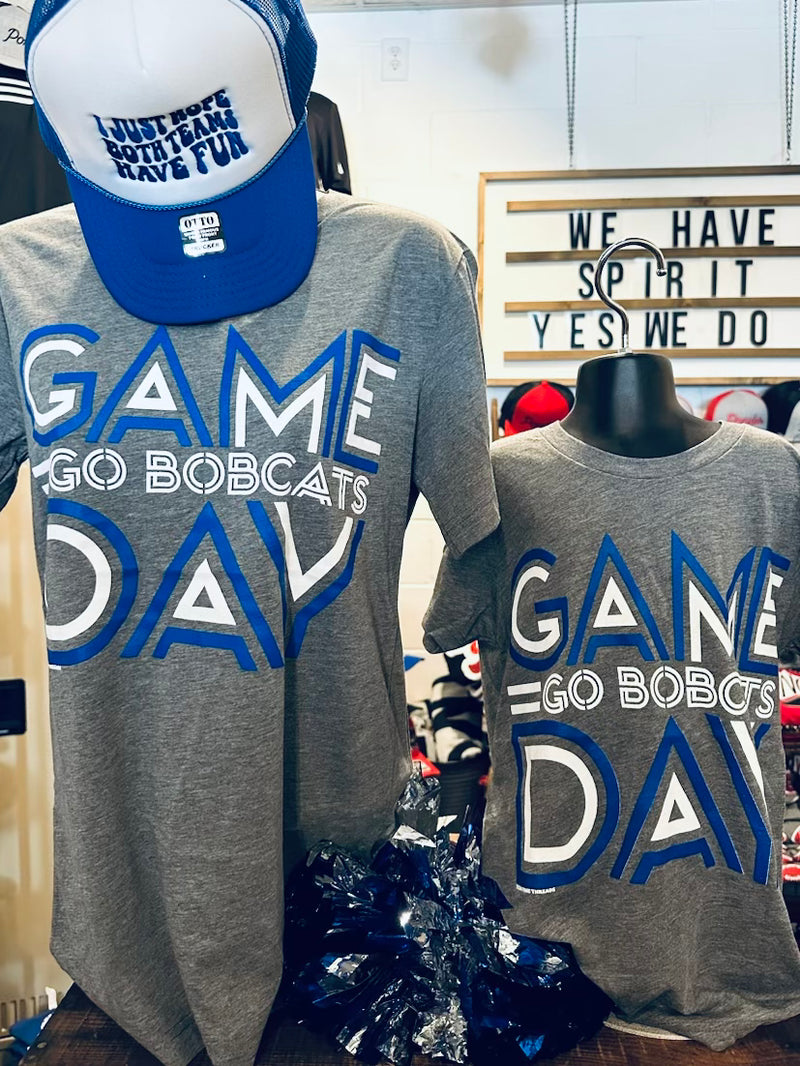 Striped Game Day Bobcats Tee