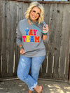 Sync Logic Yay Team Chenille Applique Sweatshirt