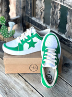 Green Star Game Day Tennies (white & black laces)