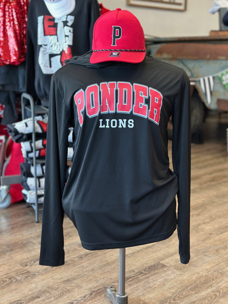 REORDER | Ponder Lions Block Dri Fit Long Sleeve Hoodie