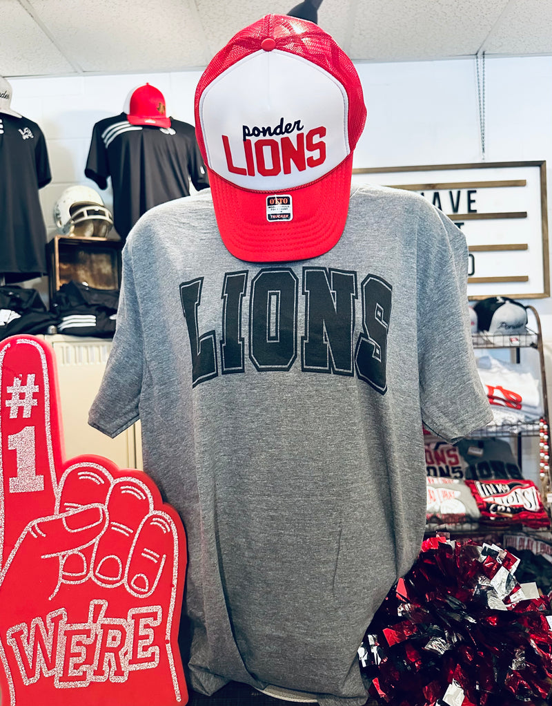 Lions Tone on Tone Athletic Font Tee