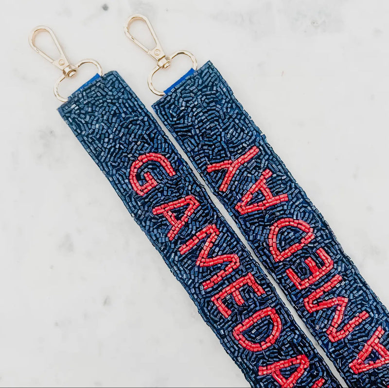 Blue & Red Gameday Bead Strap