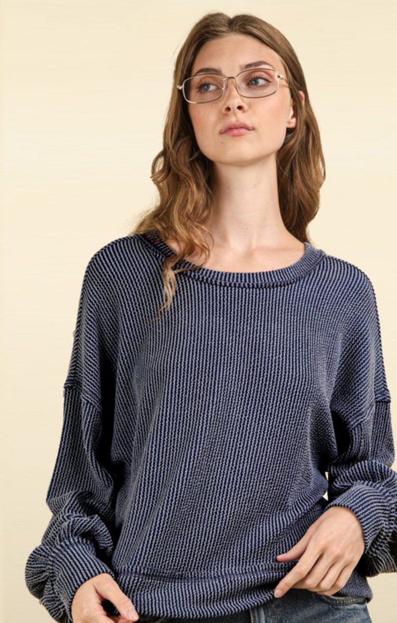 DEAL | Otto Denim Oversized Ribbed Top