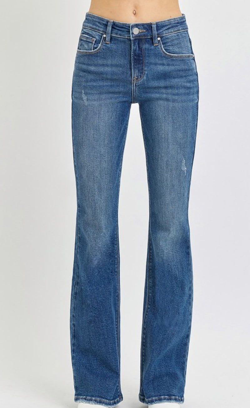 Risen | Maddie Tummy Control Mid Rise Flare Basic Jeans