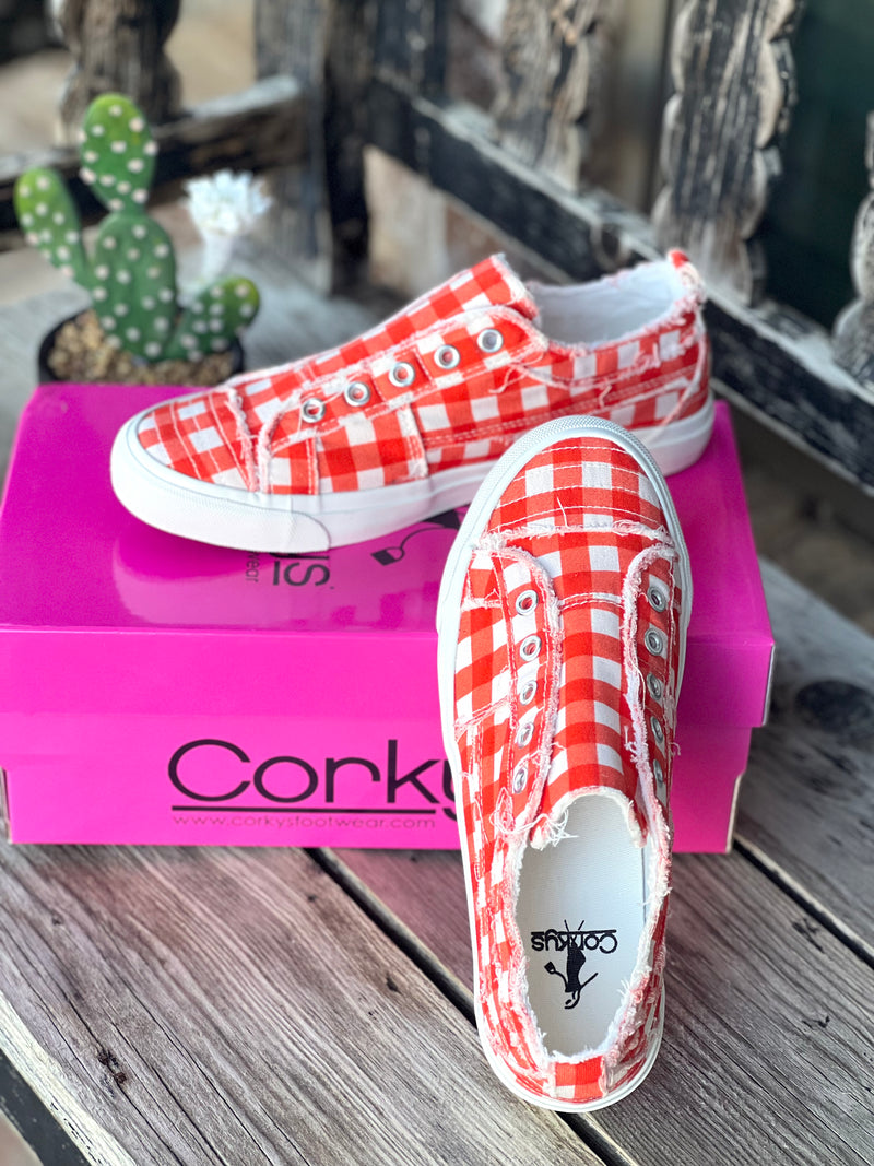 Corky’s Babalu Orange Gingham