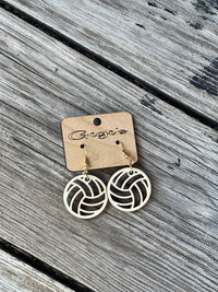 Sports Wood Outline Earrings