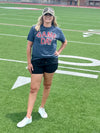 Red Game Day on Navy Glitter Tee (youth & adult)