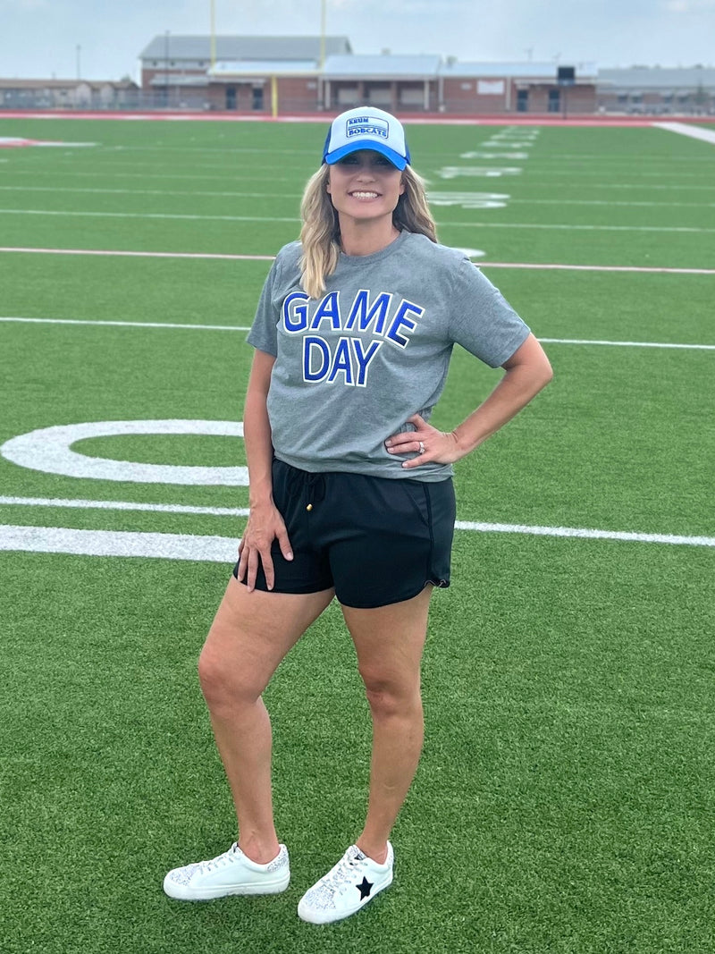 Royal Blue Game Day Glitter Tee (youth & adult)