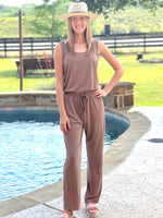 Mocha Scoop Neck Tank Jumpsuit