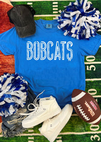 Distressed Bobcats Outline Spirit Tee (color varies from mock)