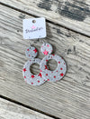 Glittery Patriotic Double O’s Earrings