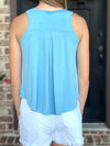 Turquoise Sea Round Neck Racerback Muscle Tank