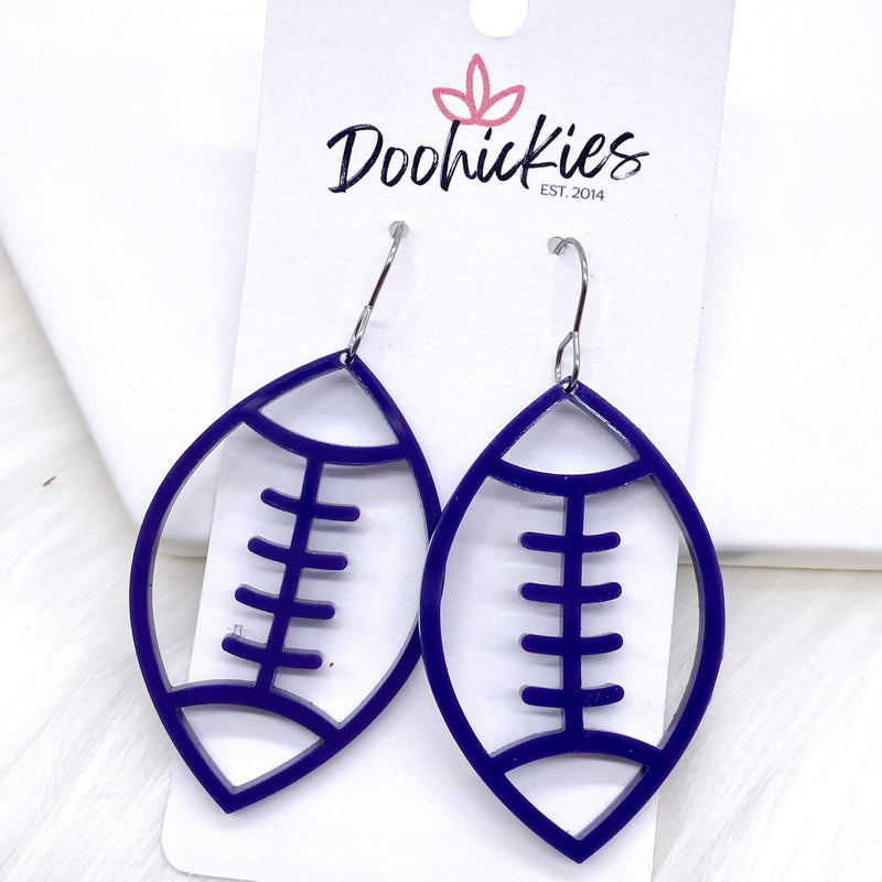 2" Custom Acrylic Cutout Footballs -Sports Earrings