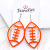 2" Custom Acrylic Cutout Footballs -Sports Earrings