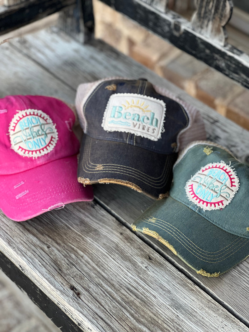 Beach Vibes Patch Hats